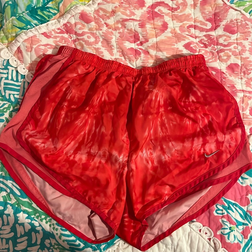 Nike pink tie dye running shorts!